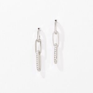 Touchstone Crystal Silver Earrings